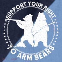 Support Your Right To Arm Bears Raglan Baseball Sleeve Shirt thumb 2