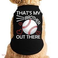 Supportive Baseball Sister That's My Brother Out There Doggie Tank thumb 0