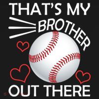 Supportive Baseball Sister That's My Brother Out There Doggie Tank thumb 4