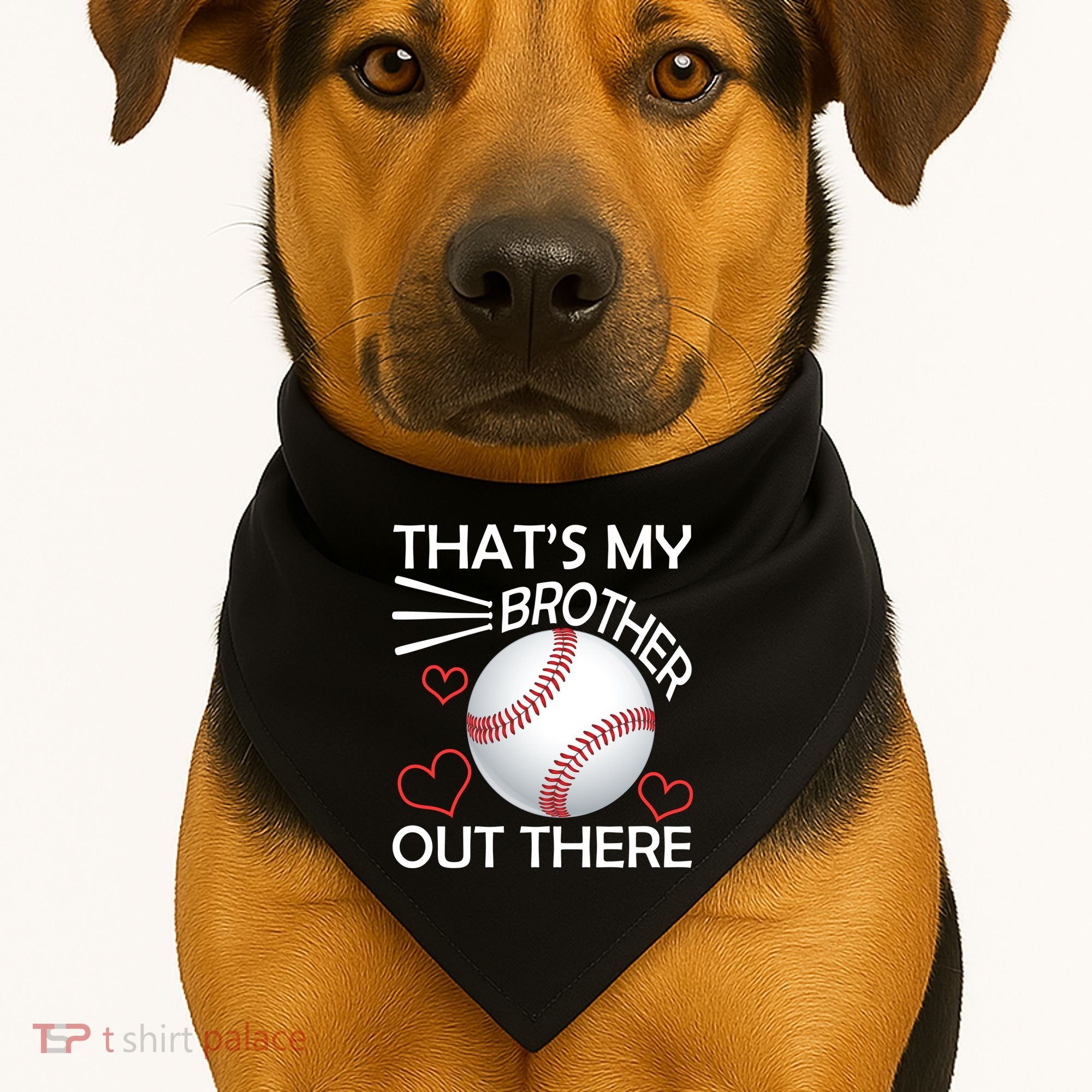 Supportive Baseball Sister That's My Brother Out There USA-Made Doggie Bandana