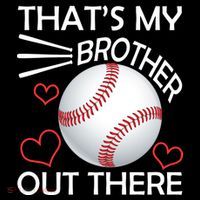 Supportive Baseball Sister That's My Brother Out There Apron thumb 3