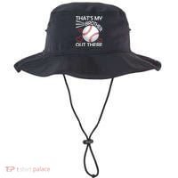 Supportive Baseball Sister That's My Brother Out There Bucket Hat thumb 0