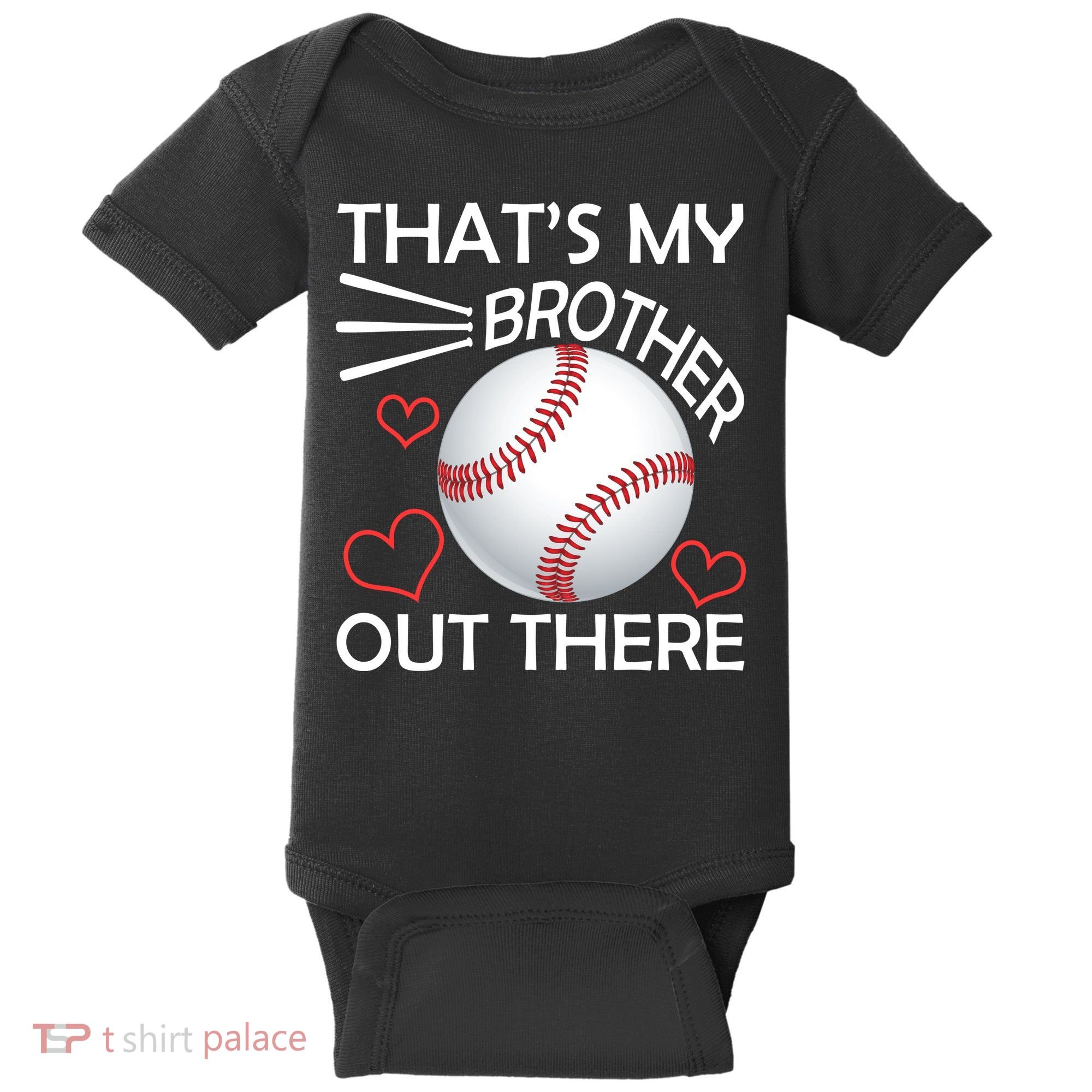 Supportive Baseball Sister That's My Brother Out There Baby Bodysuit