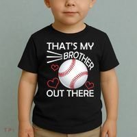 Supportive Baseball Sister That's My Brother Out There Toddler T-Shirt thumb 2