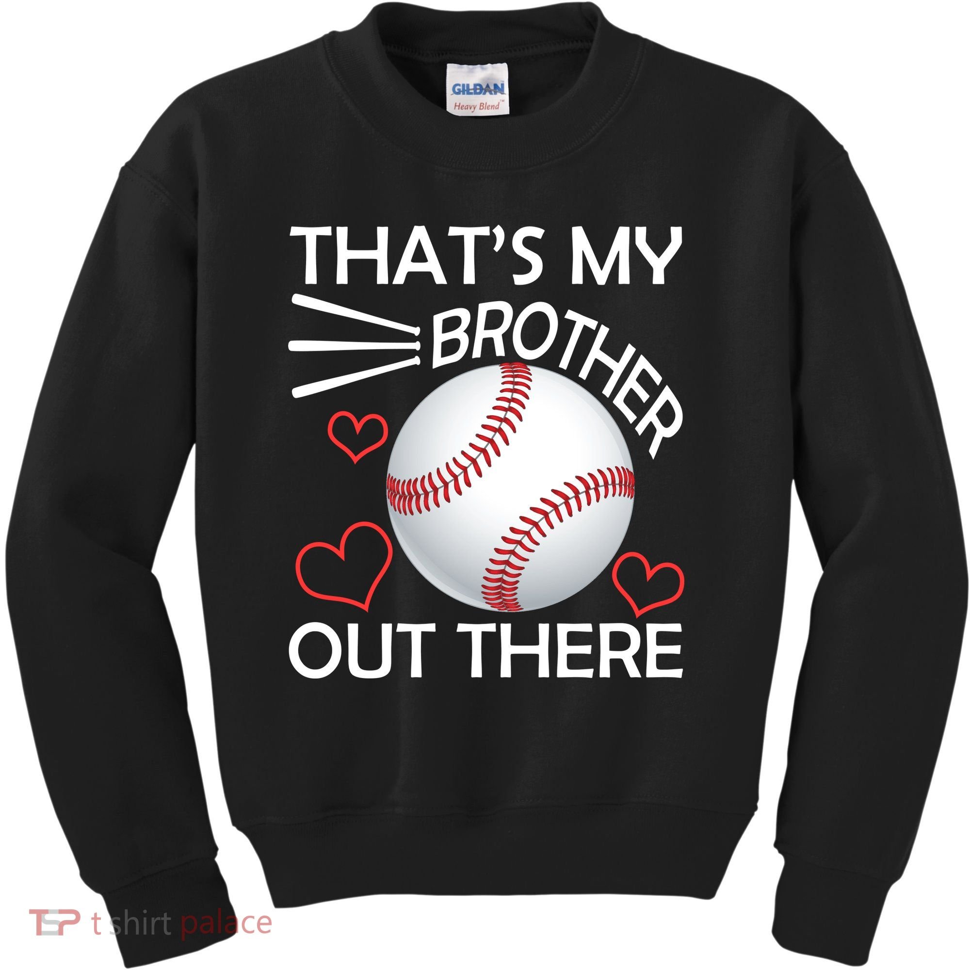 Supportive Baseball Sister That's My Brother Out There Kids Sweatshirt