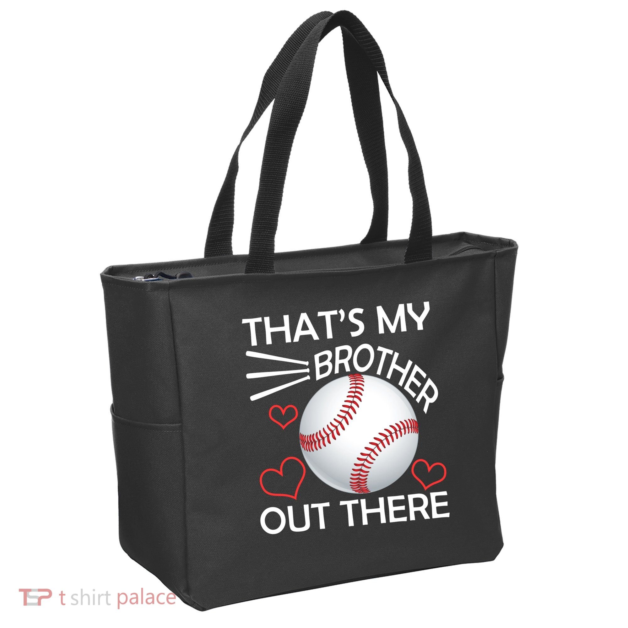 Supportive Baseball Sister That's My Brother Out There Tote Bag