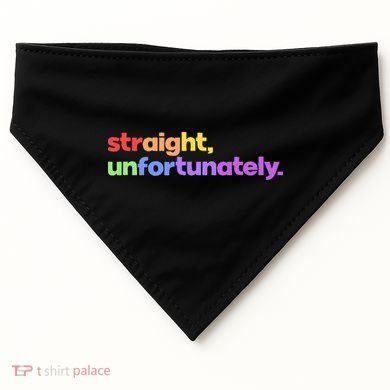 Straight Unfortunately Rainbow Pride Ally USA-Made Doggie Bandana