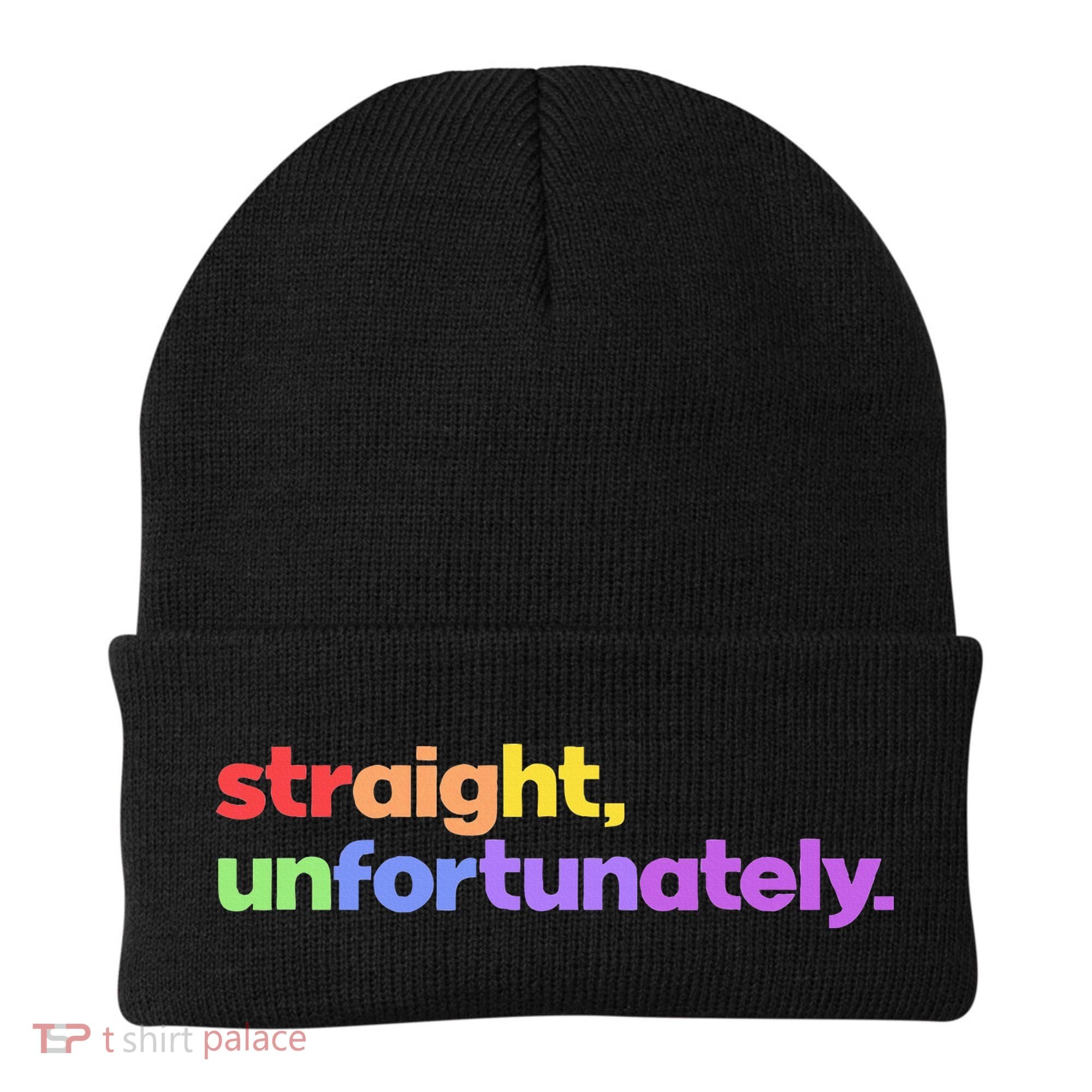 Straight Unfortunately Rainbow Pride Ally Beanie