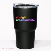 Straight Unfortunately Rainbow Pride Ally Tumbler thumb 0