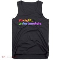 Straight Unfortunately Rainbow Pride Ally Tank Top thumb 0