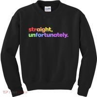 Straight Unfortunately Rainbow Pride Ally Kids Sweatshirt thumb 0