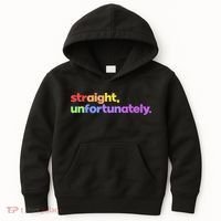 Straight Unfortunately Rainbow Pride Ally Kids Hoodie thumb 0