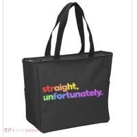 Straight Unfortunately Rainbow Pride Ally Tote Bag thumb 2