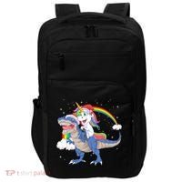 Santa Unicorn Riding Dinosaur Impact Tech Backpack thumb 0