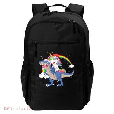 Santa Unicorn Riding Dinosaur Backpack