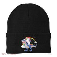 Santa Unicorn Riding Dinosaur Beanie thumb 0