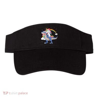 Santa Unicorn Riding Dinosaur Visor