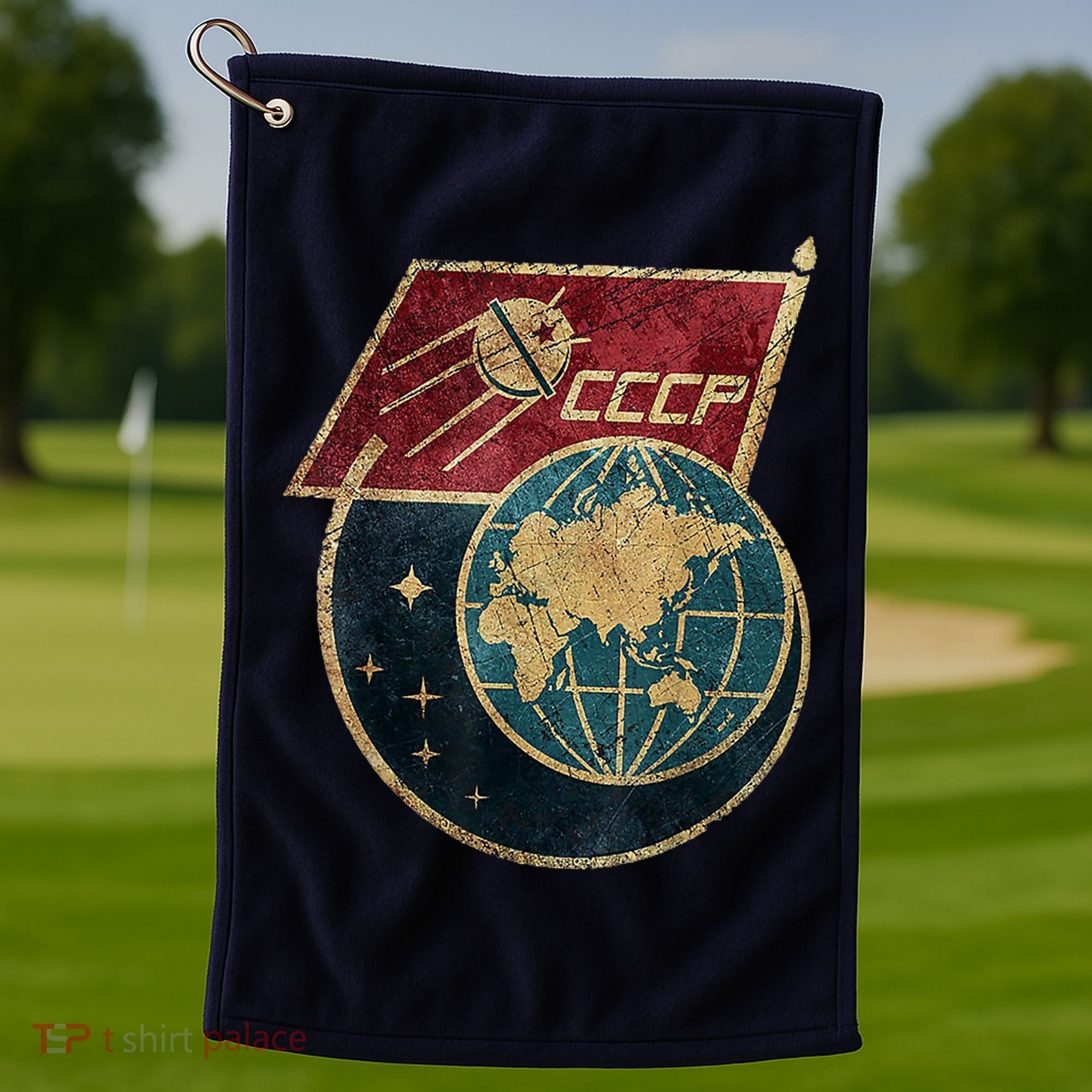 Soviet Union Russia CCCP Global Golf Towel