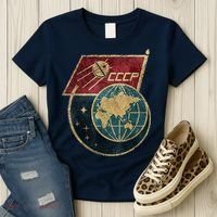 Soviet Union Russia CCCP Global Women's T-Shirt thumb 3