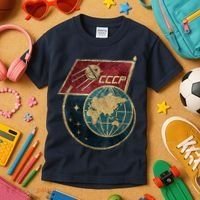 Soviet Union Russia CCCP Global Kids T-Shirt thumb 3