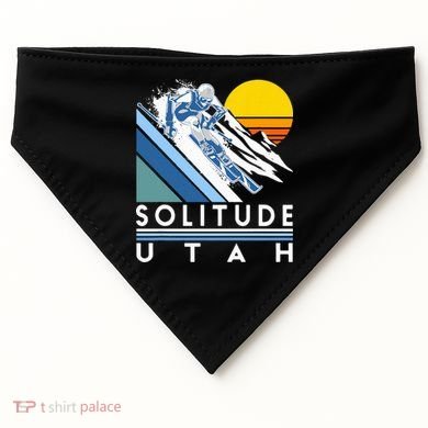 Solitude Utah Retro Ski USA-Made Doggie Bandana