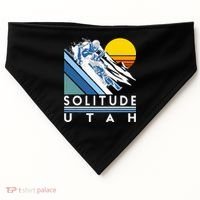 Solitude Utah Retro Ski USA-Made Doggie Bandana thumb 0