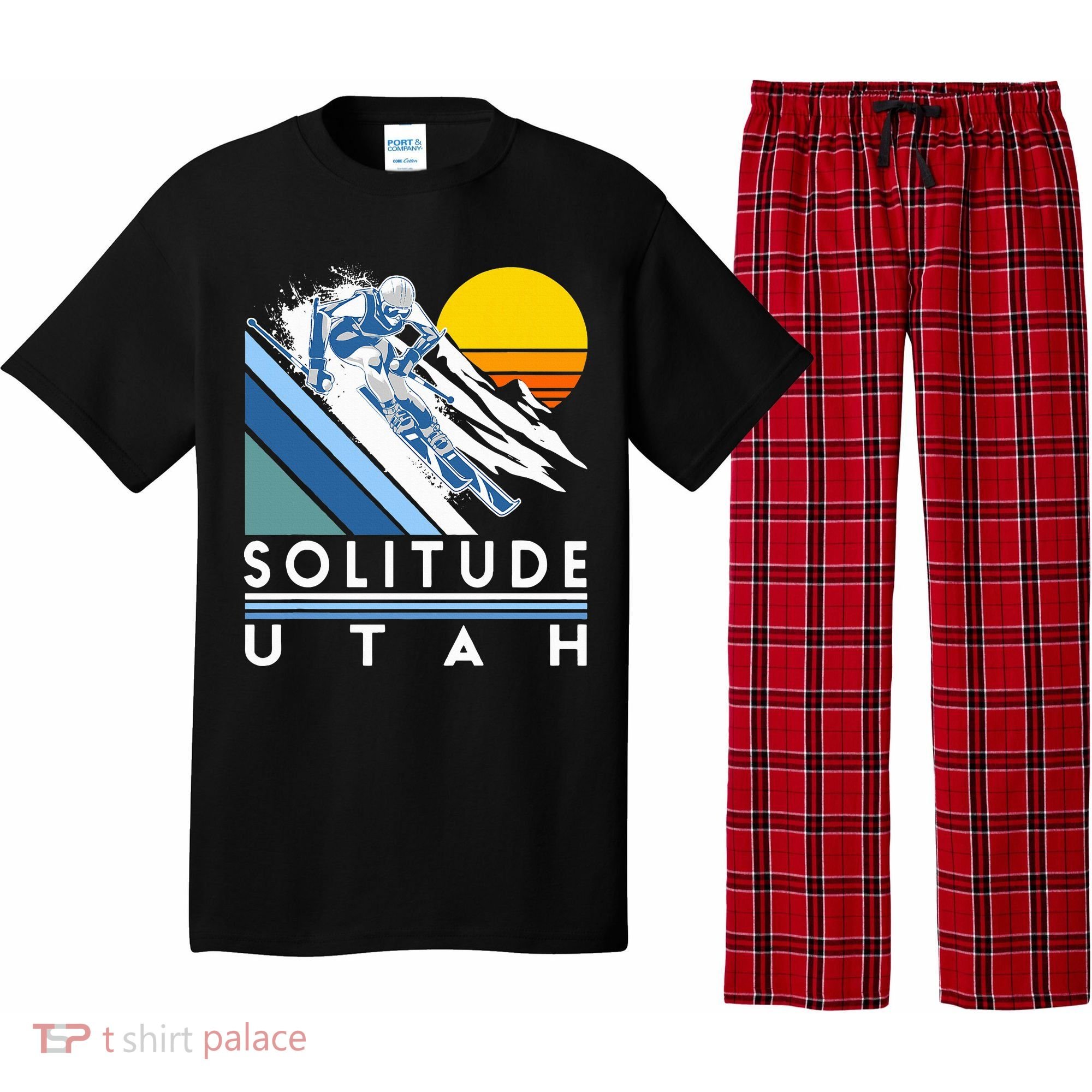 Solitude Utah Retro Ski Pajama Set