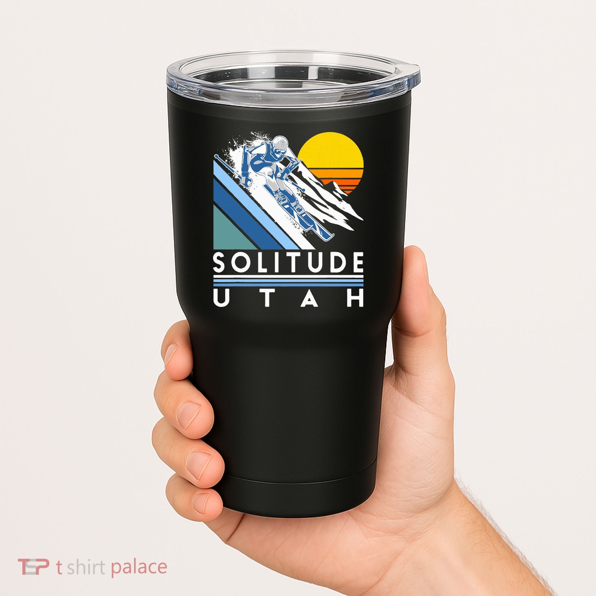 Solitude Utah Retro Ski Tumbler