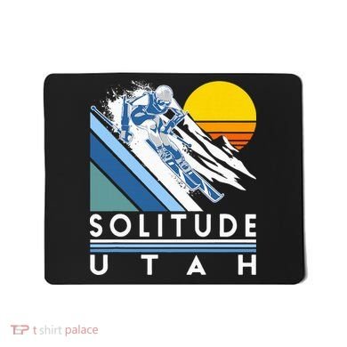 Solitude Utah Retro Ski Mousepad