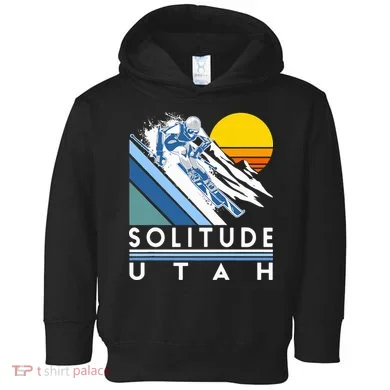 Solitude Utah Retro Ski Toddler Hoodie