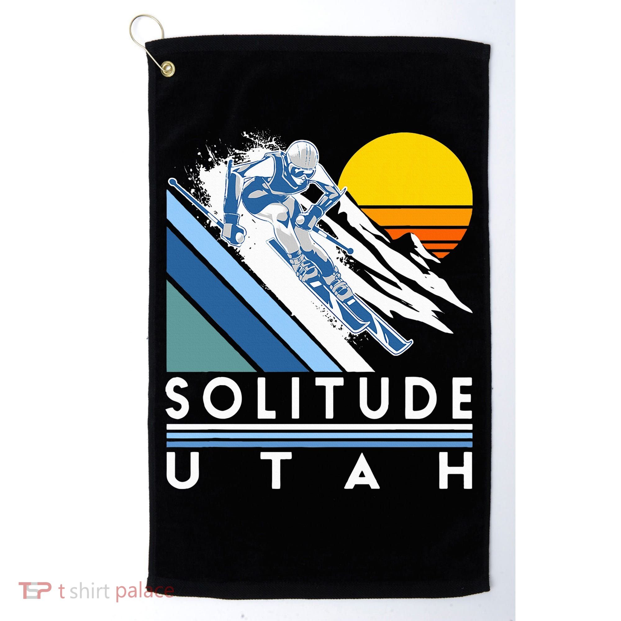 Solitude Utah Retro Ski Golf Towel