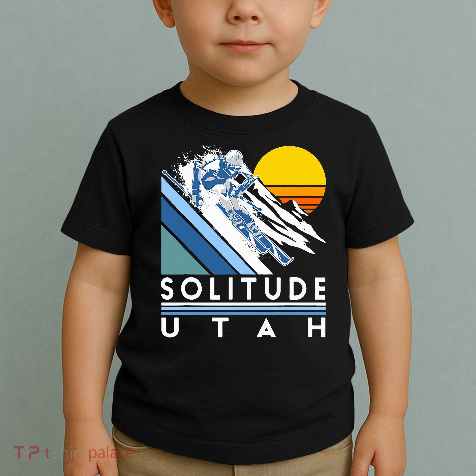 Solitude Utah Retro Ski Toddler T-Shirt