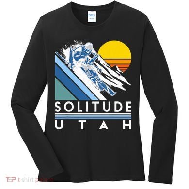 Solitude Utah Retro Ski Women's Long Sleeve Shirt