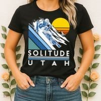 Solitude Utah Retro Ski Women's T-Shirt thumb 2