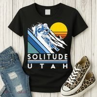 Solitude Utah Retro Ski Women's T-Shirt thumb 3