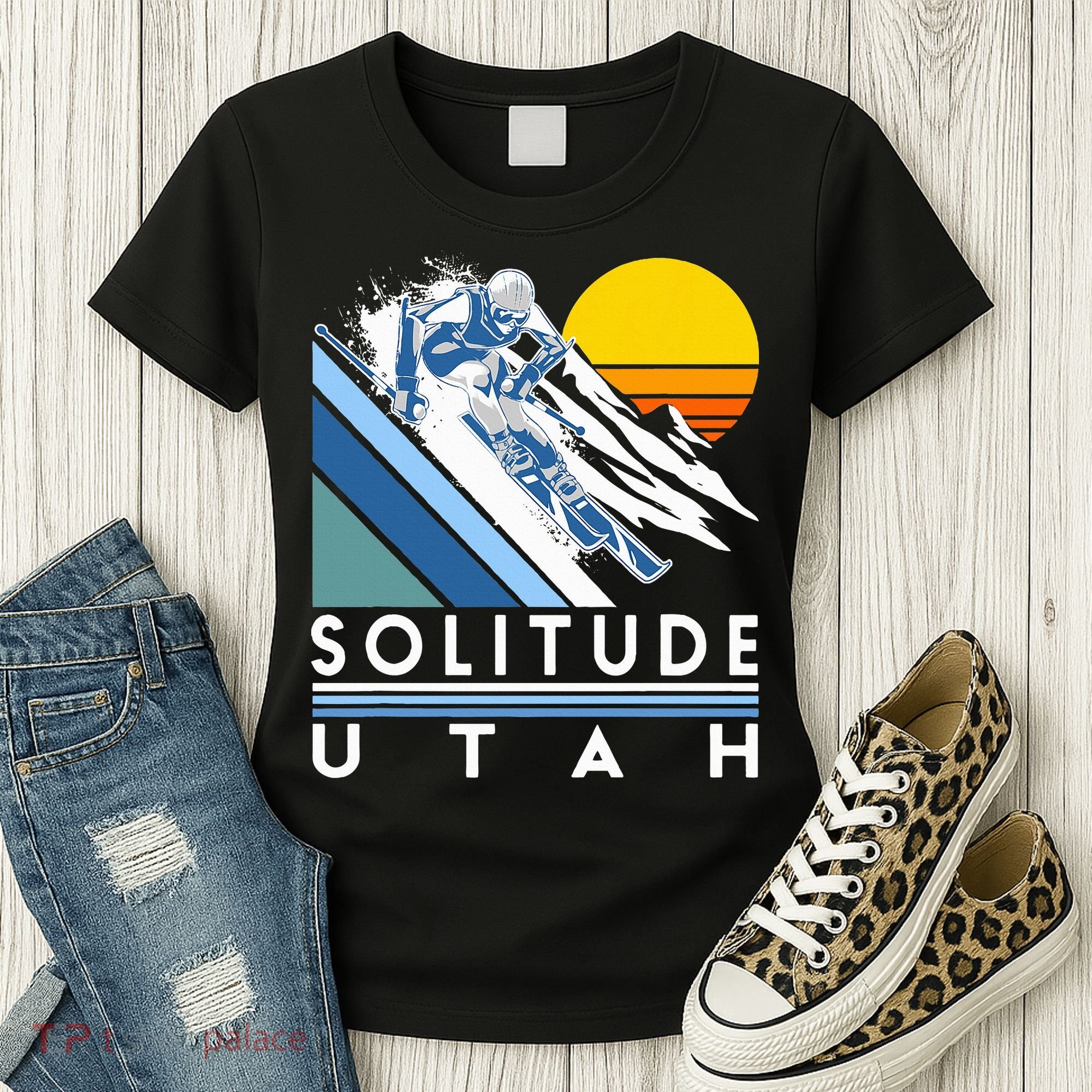 Solitude Utah Retro Ski Women's T-Shirt