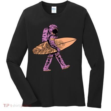 Surfer Astronaut Women's Long Sleeve Shirt