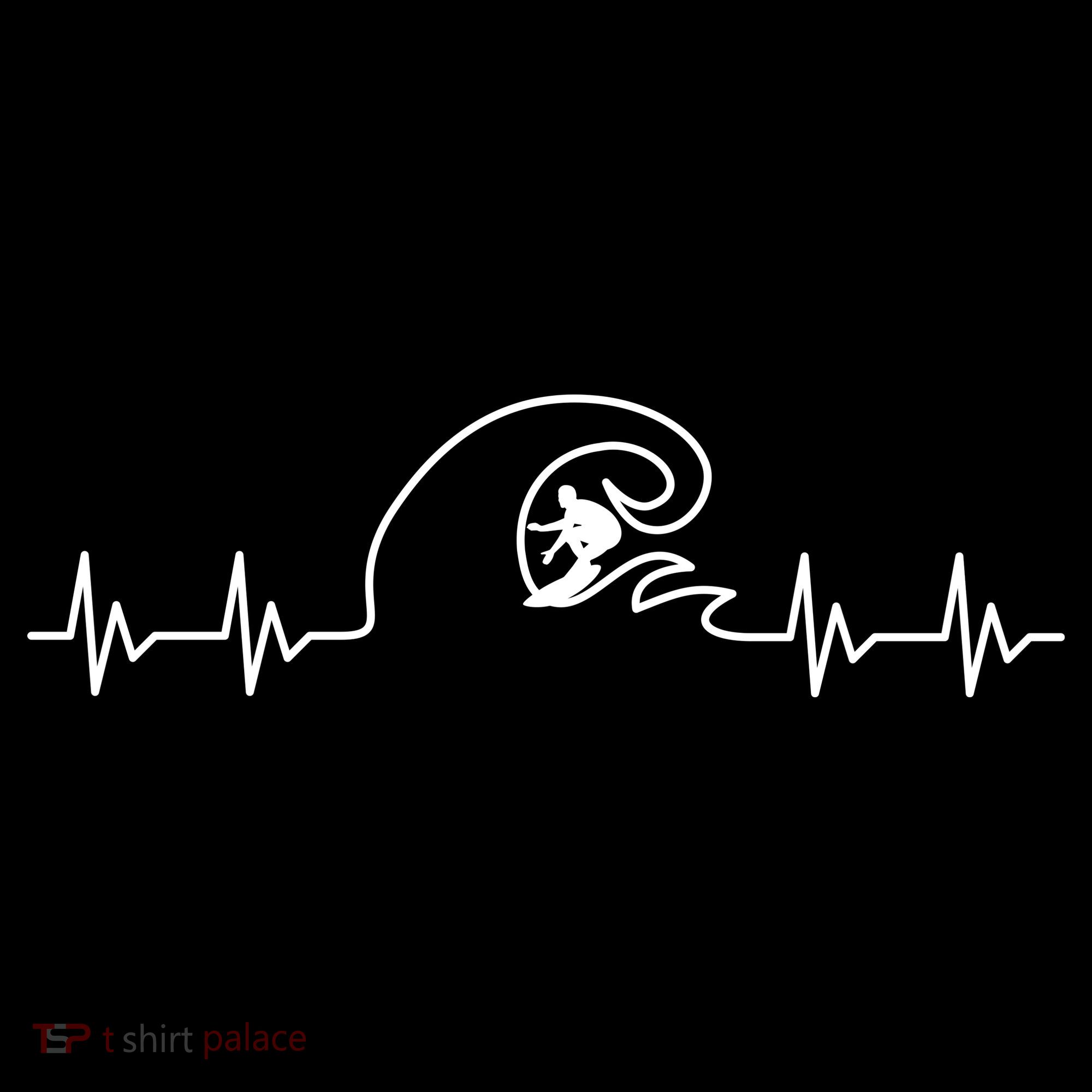 Surfer Heartbeat Pulse Backpack