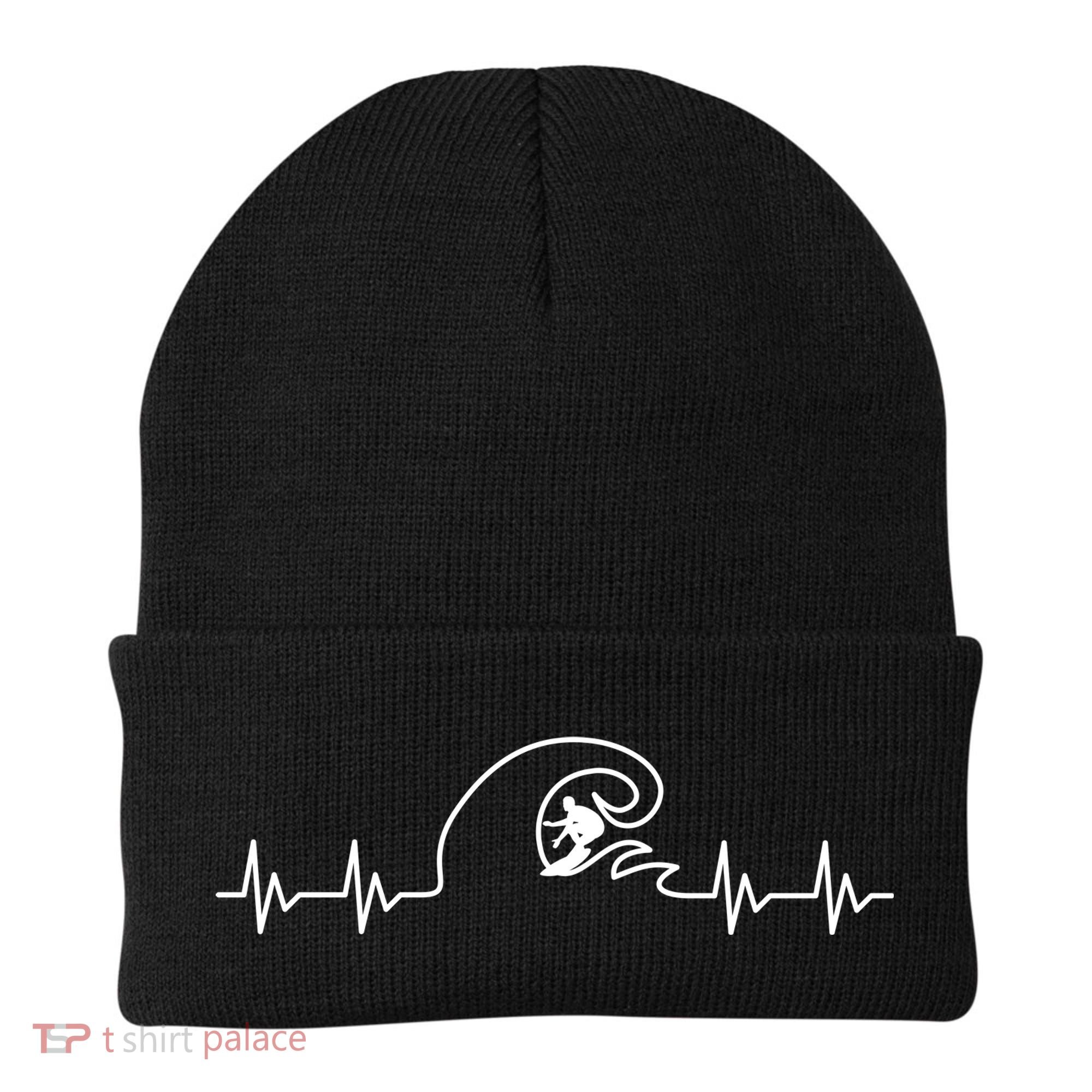 Surfer Heartbeat Pulse Beanie