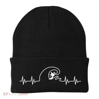 Surfer Heartbeat Pulse Beanie