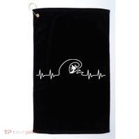 Surfer Heartbeat Pulse Golf Towel thumb 0
