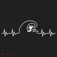 Surfer Heartbeat Pulse Golf Towel thumb 3
