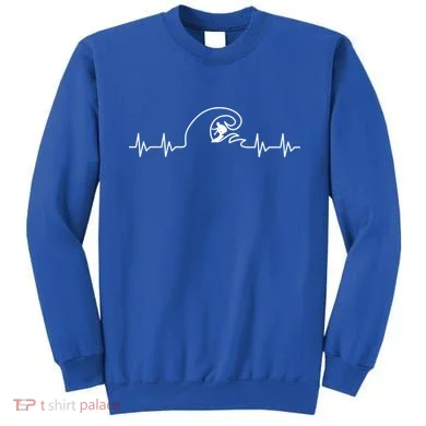 Surfer Heartbeat Pulse Sweatshirt