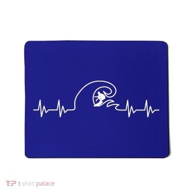 Surfer Heartbeat Pulse Mousepad