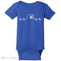 Surfer Heartbeat Pulse Baby Bodysuit thumb 0