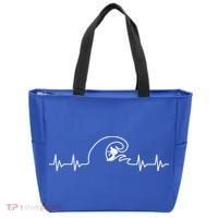 Surfer Heartbeat Pulse Tote Bag thumb 0