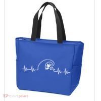 Surfer Heartbeat Pulse Tote Bag thumb 3