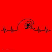 Surfer Heartbeat Pulse Santa Hat thumb 1