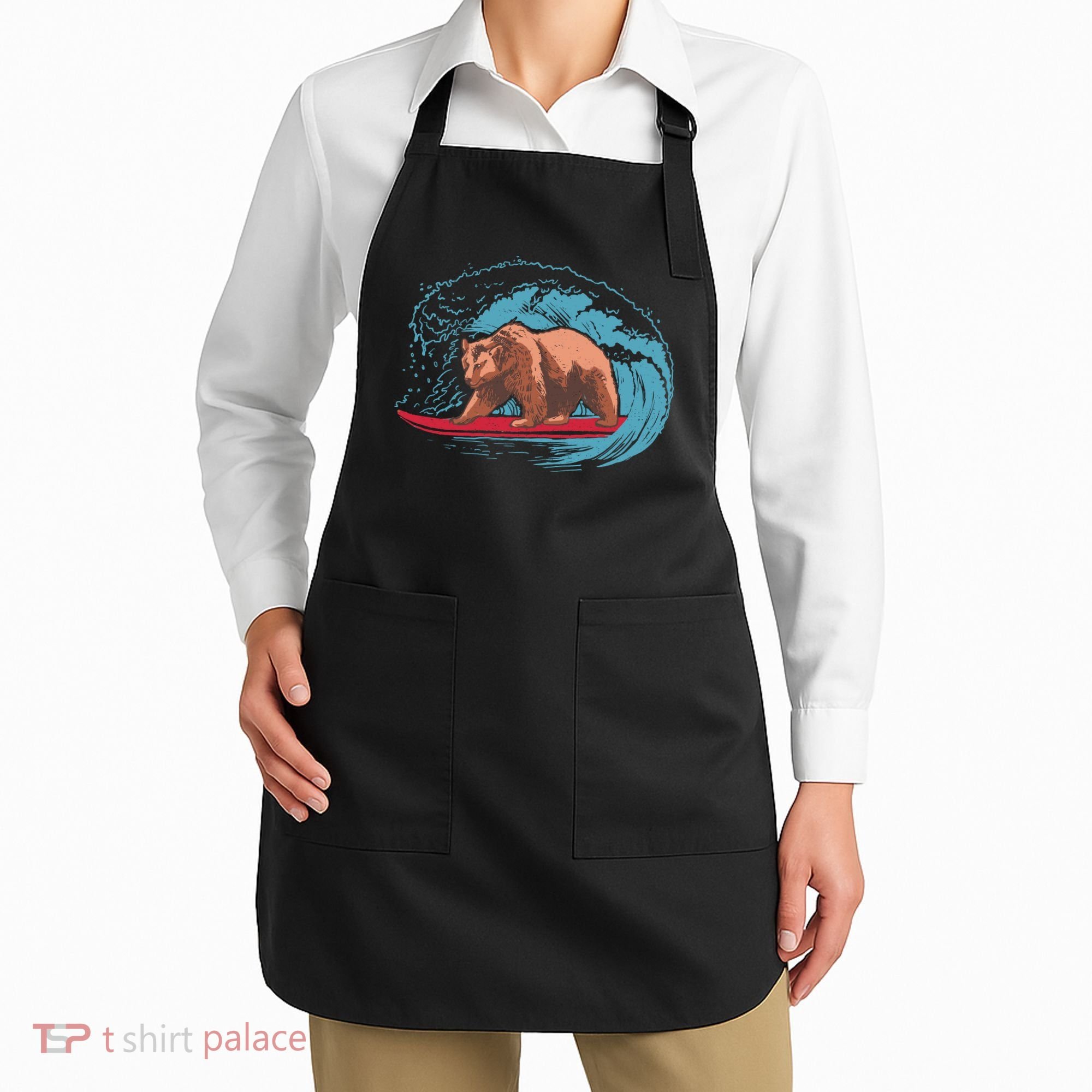 Surfing Bear Apron