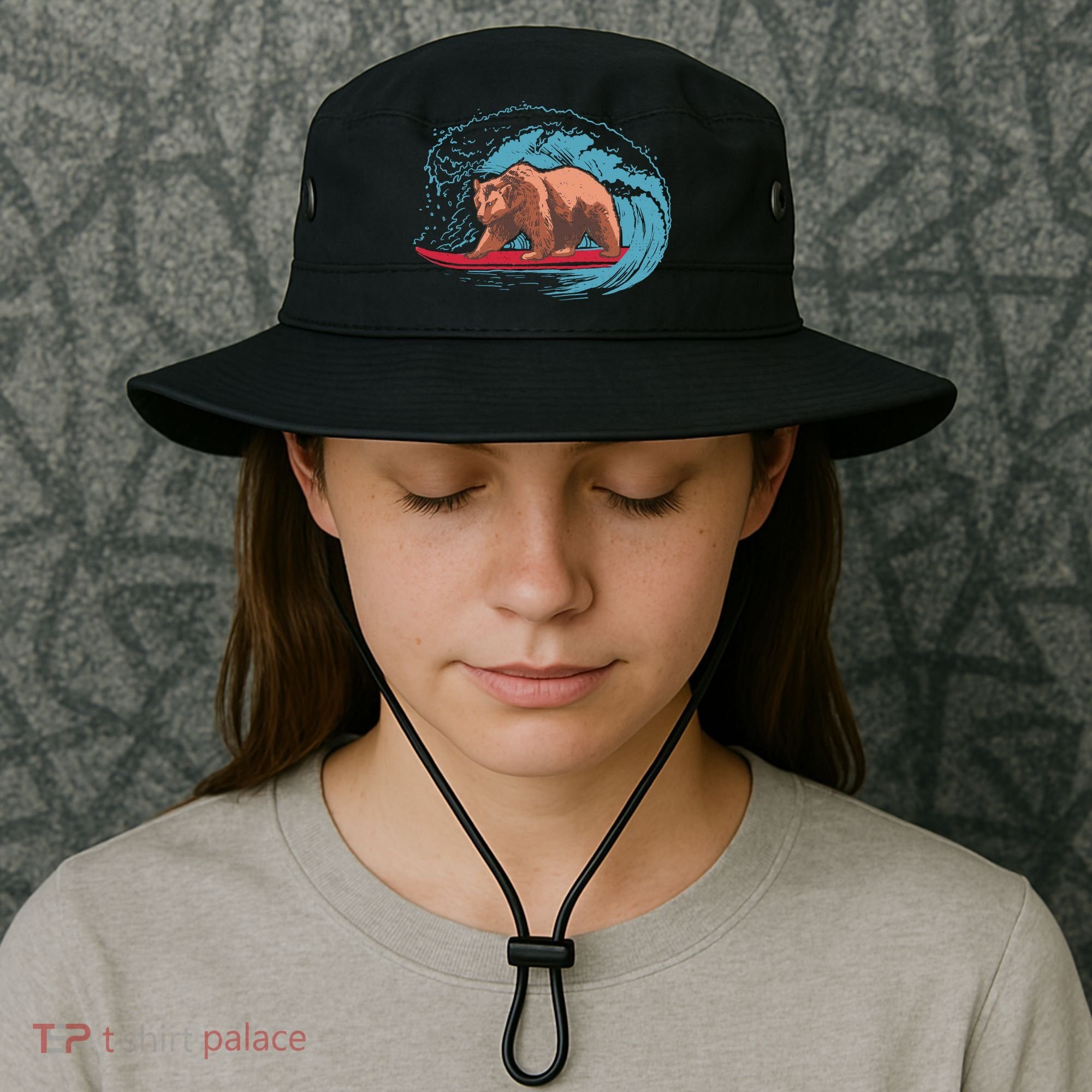 Surfing Bear Bucket Hat